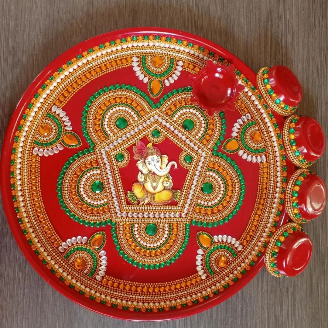 Ganesha Pooja Thali Detail