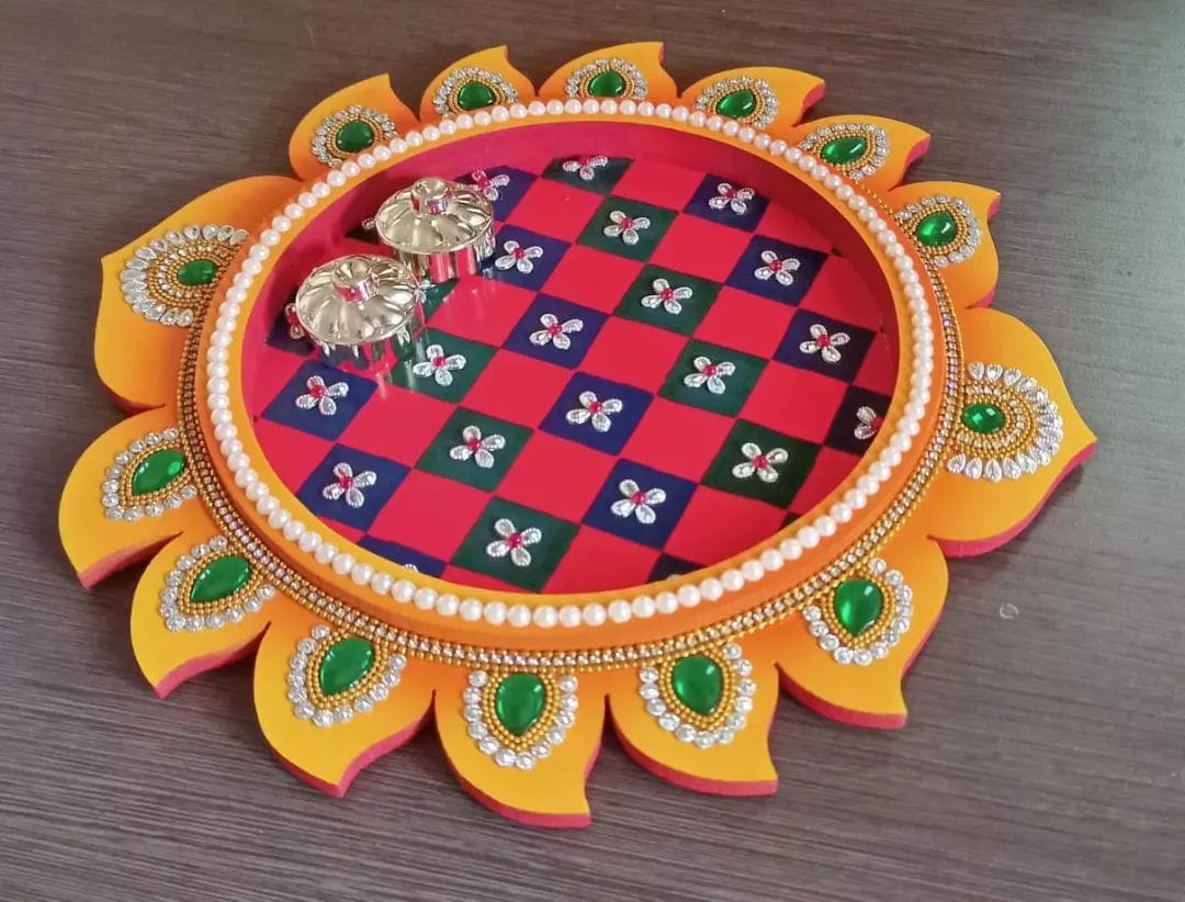 Sun Design Pooja Thali - Festive platter